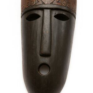 Cost Plus World Market Black and Brown Tribal Mask – Unique Home Decor